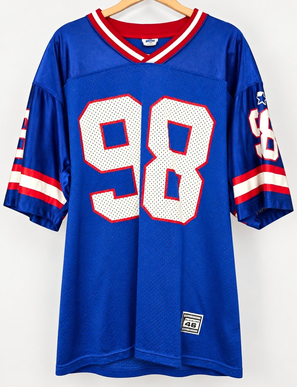 Starter Buffalo Bills NFL Armstead #98 Blue Red White Jersey Mens 46/M